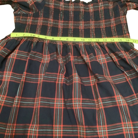 Hill House Home Mini Nap Dress – Plaid Smocked Puff Sleeve Dress (Size 2XL) - Picture 9 of 11